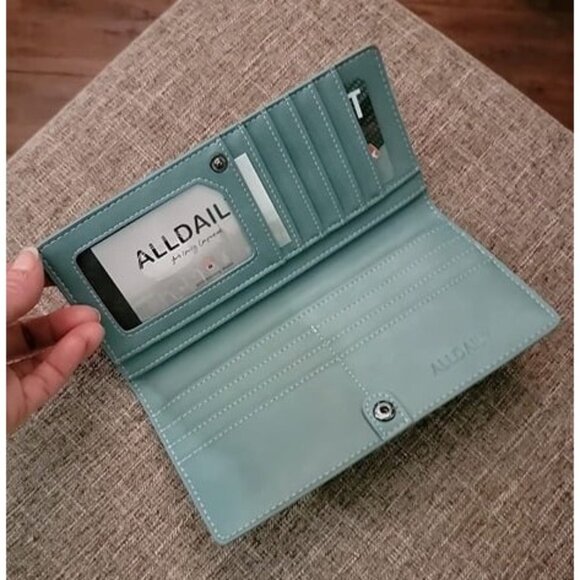 New Ultra Slim Thin Women Wallet RFID Blocking Credit Card Holder Bifold - Picture 2 of 3